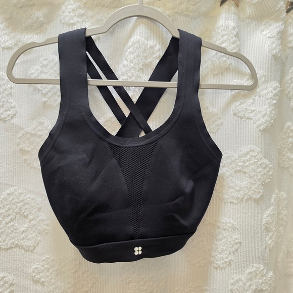 Sweaty Betty Other - Sweaty Betty All Train High Support Sports Bra‎ Black Cross Back Size 32E